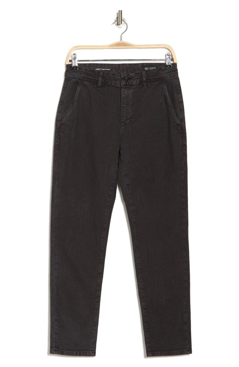 AG Caden Crop Twill Pants, Alternate, color, Sulfur Black