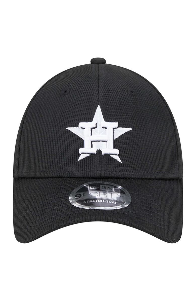 New Era Men's New Era Black Houston Astros Pivot 9FORTY Adjustable Hat, Alternate, color, Black