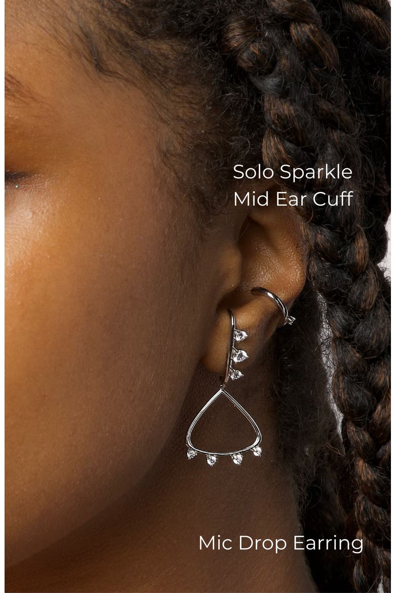 Mic Drop Earrings, Alternate, color, Silver
