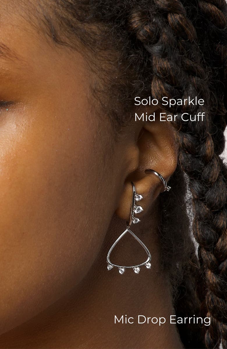 Seed2Stone Mic Drop Earrings, Alternate, color, Silver