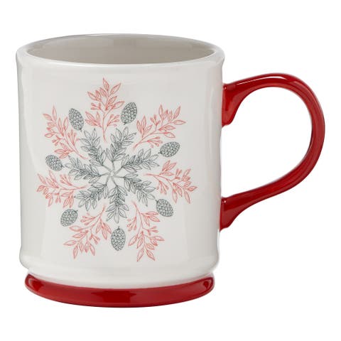 Tis the Season Snowflake Mug Multicolor Christmas Drinkware