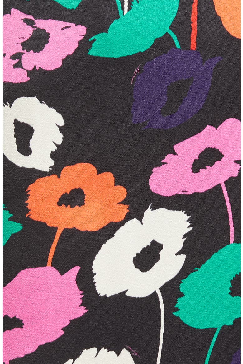 Liza Poppy Print Wrap Skirt, Alternate, color, BLACK MULTI