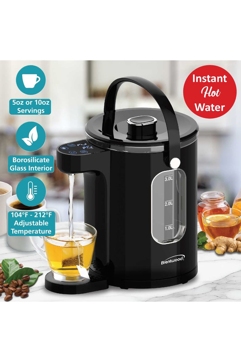 3 Liter 1100w Digital Glass Instant Hot Water Dispenser, Alternate, color, Black