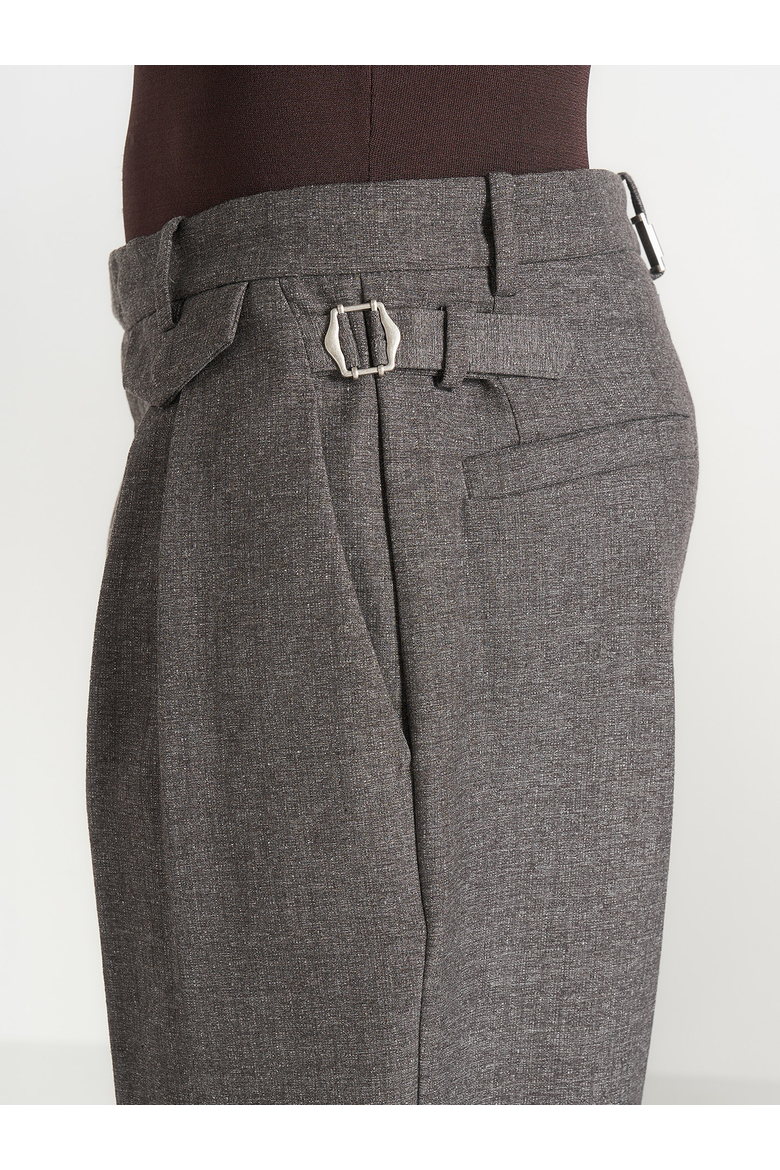 Pierre Pleated Tailored Trousers, Alternate, color, Dark Grey