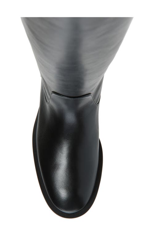 Stuart Weitzman Lenora Leather Knee Boots In Black