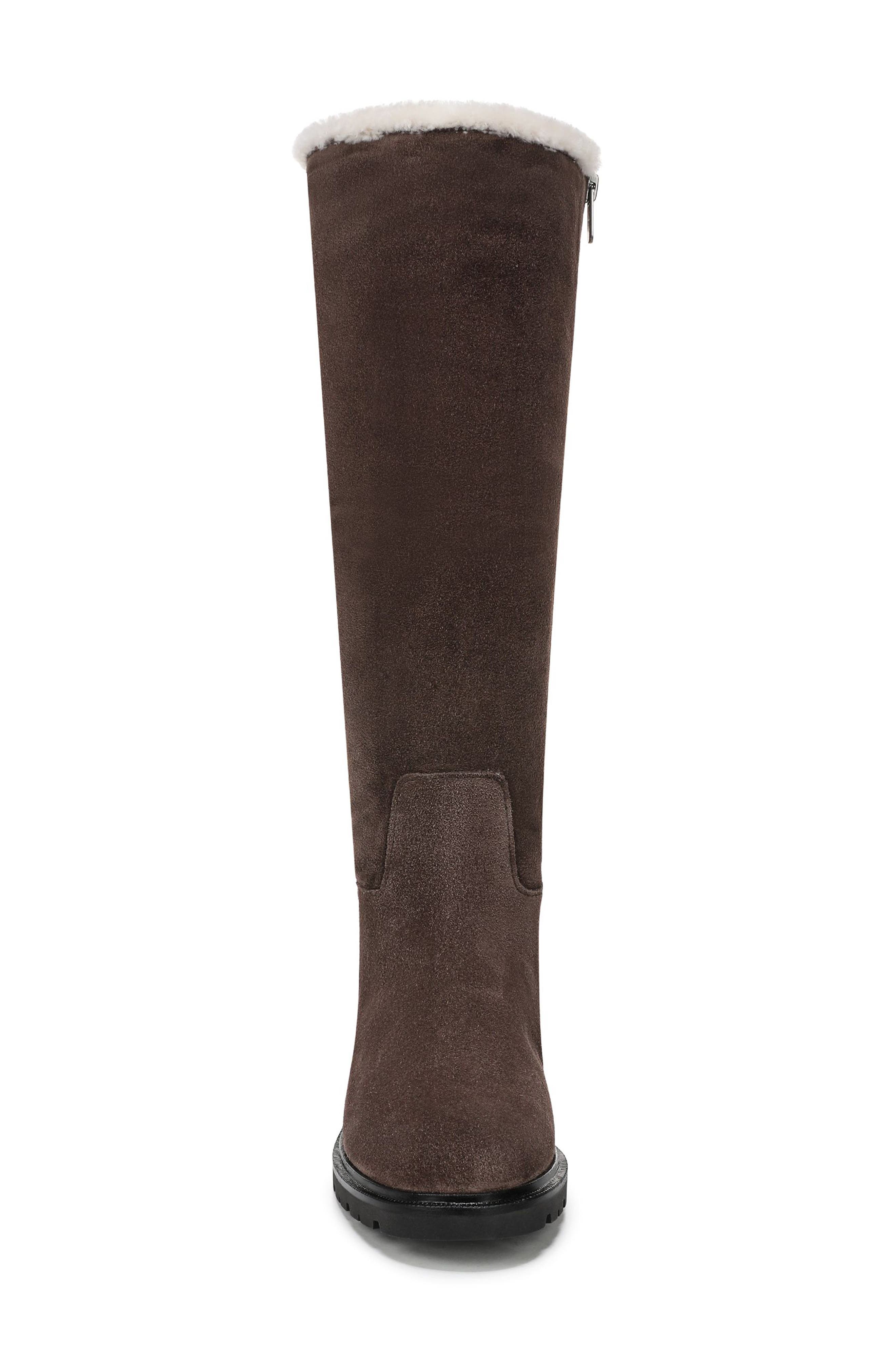 Vince Sibelle Genuine Shearling Knee High Boot, Alternate, color, Truffle