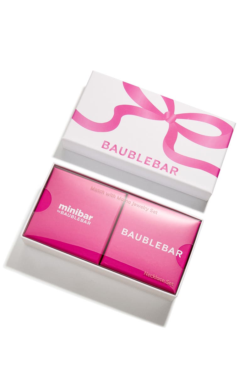 BaubleBar Match with Mama Heart Necklace, Alternate, color, Clear