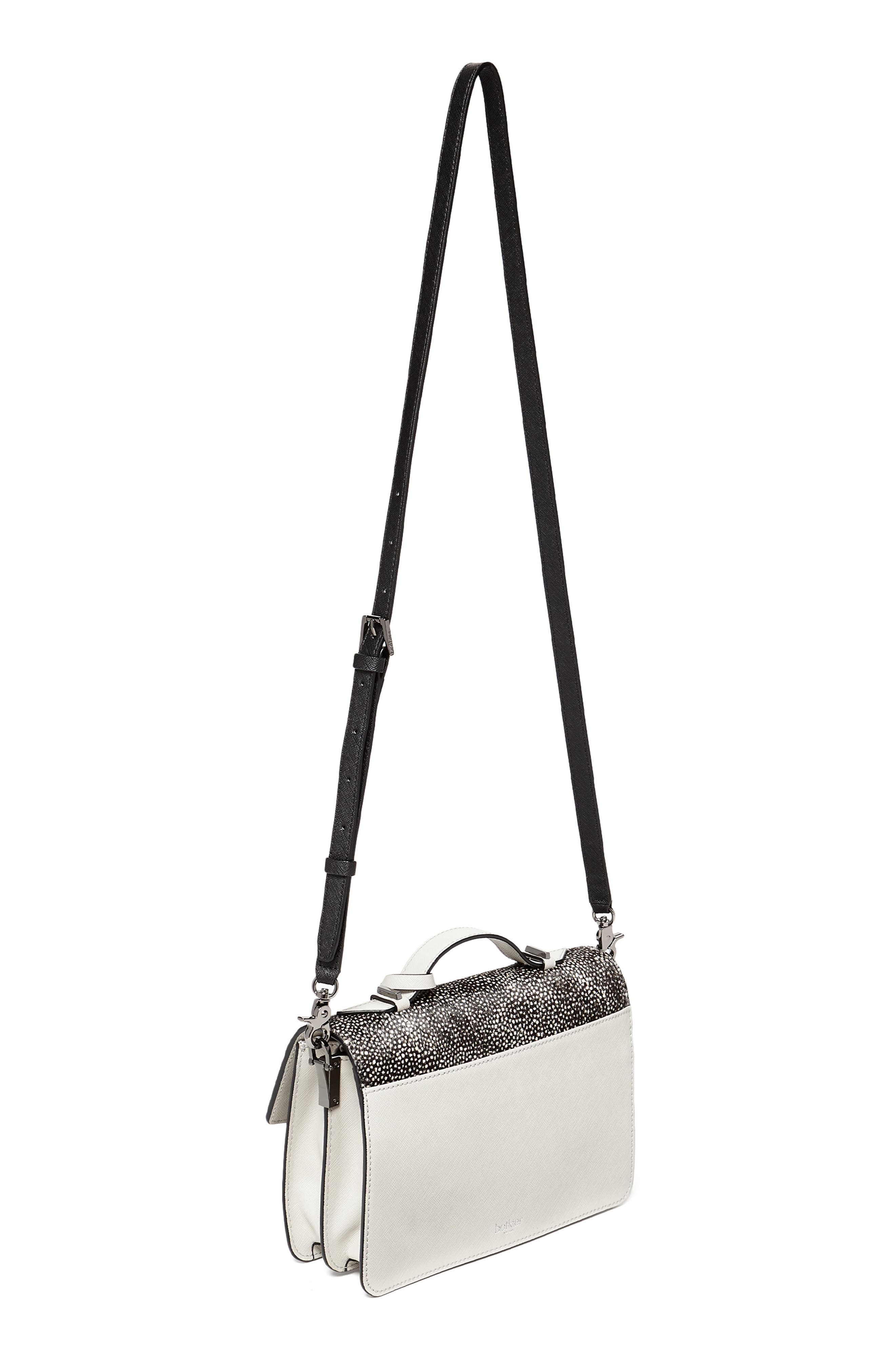 Cobble Hill Leather Crossbody Bag, Alternate, color, SNOW HAIRCALF