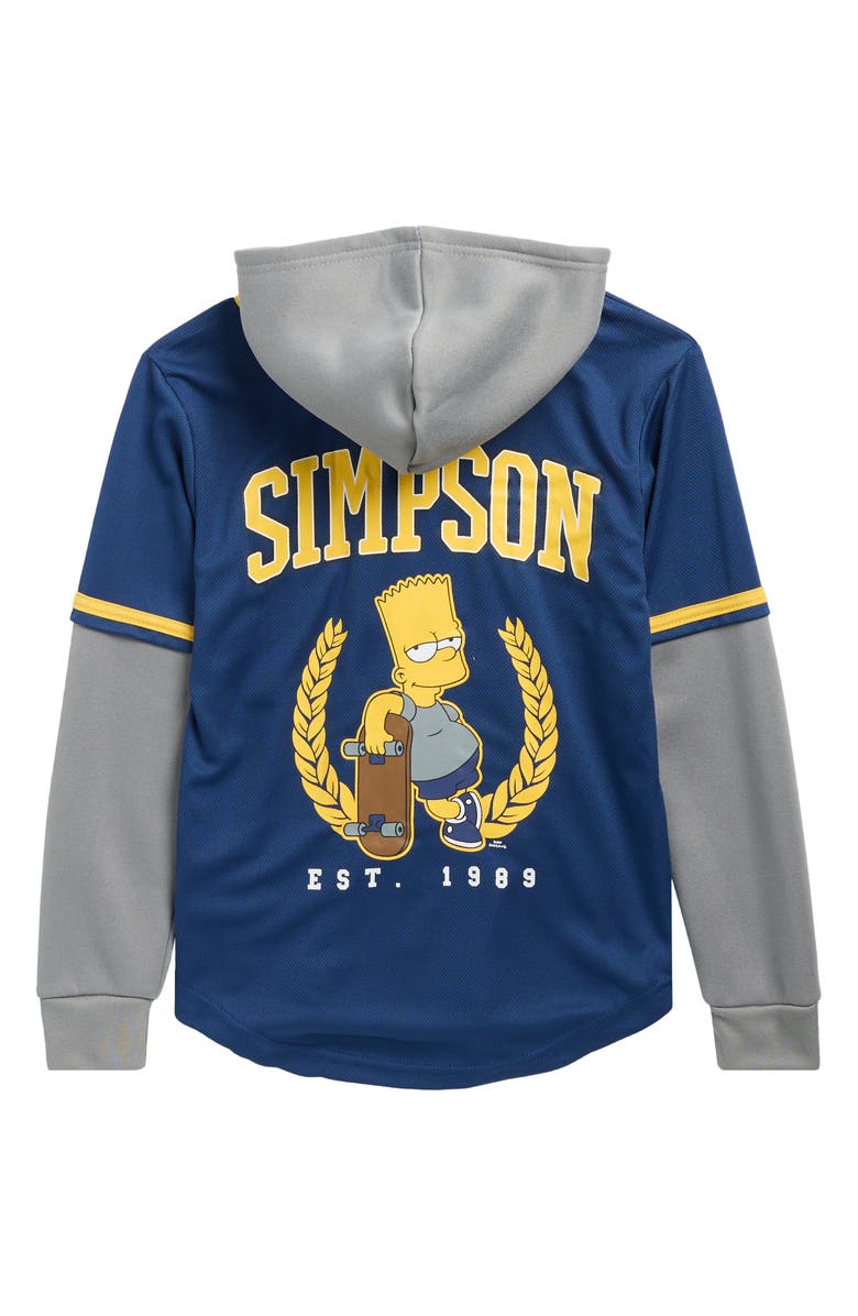 Freeze Kids' Simpsons Twofer Hoodie, Alternate, color, Navy/ Light Charcoal