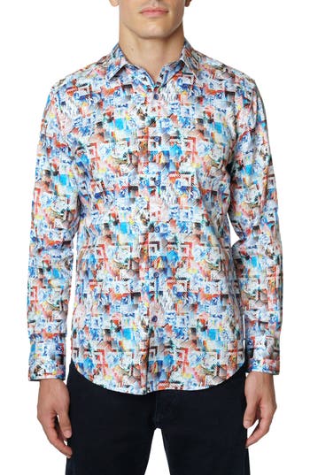 Robert Graham Harbin Long Sleeve Button Down Shirt In Multi