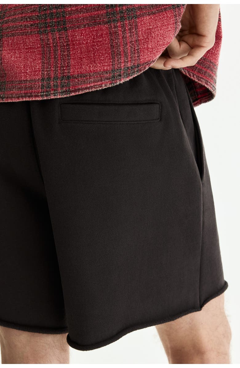 H&M Relaxed Fit Printed Sweatshorts, Alternate, color, Black/West Coast