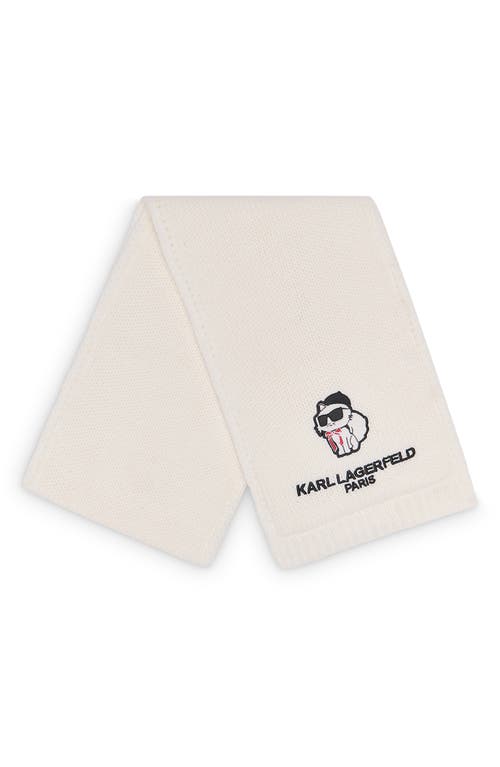 Karl Lagerfeld Paris Sassy Choupette Scarf In White