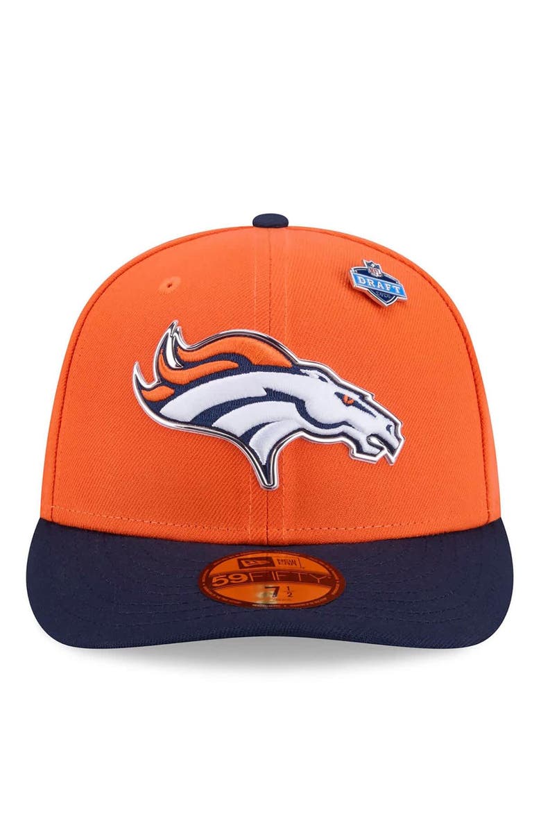 New Era Men's New Era Orange/Navy Denver Broncos 2026 NFL Draft Pre-Curved 59FIFTY Fitted Hat, Alternate, color, Orange