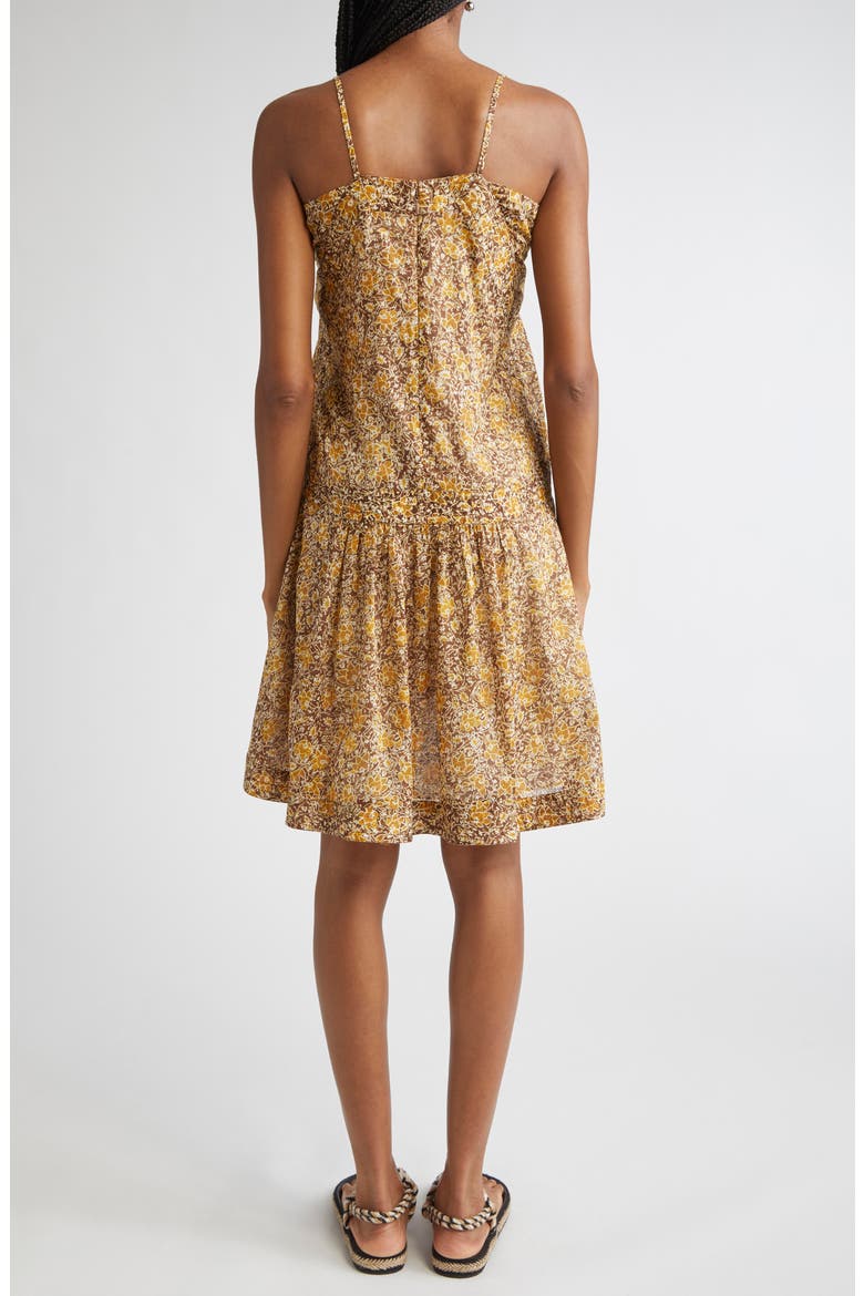 Danielle Mixed Print Cotton Sundress, Alternate, color, BROWN/ KHAKI/ YELLOW