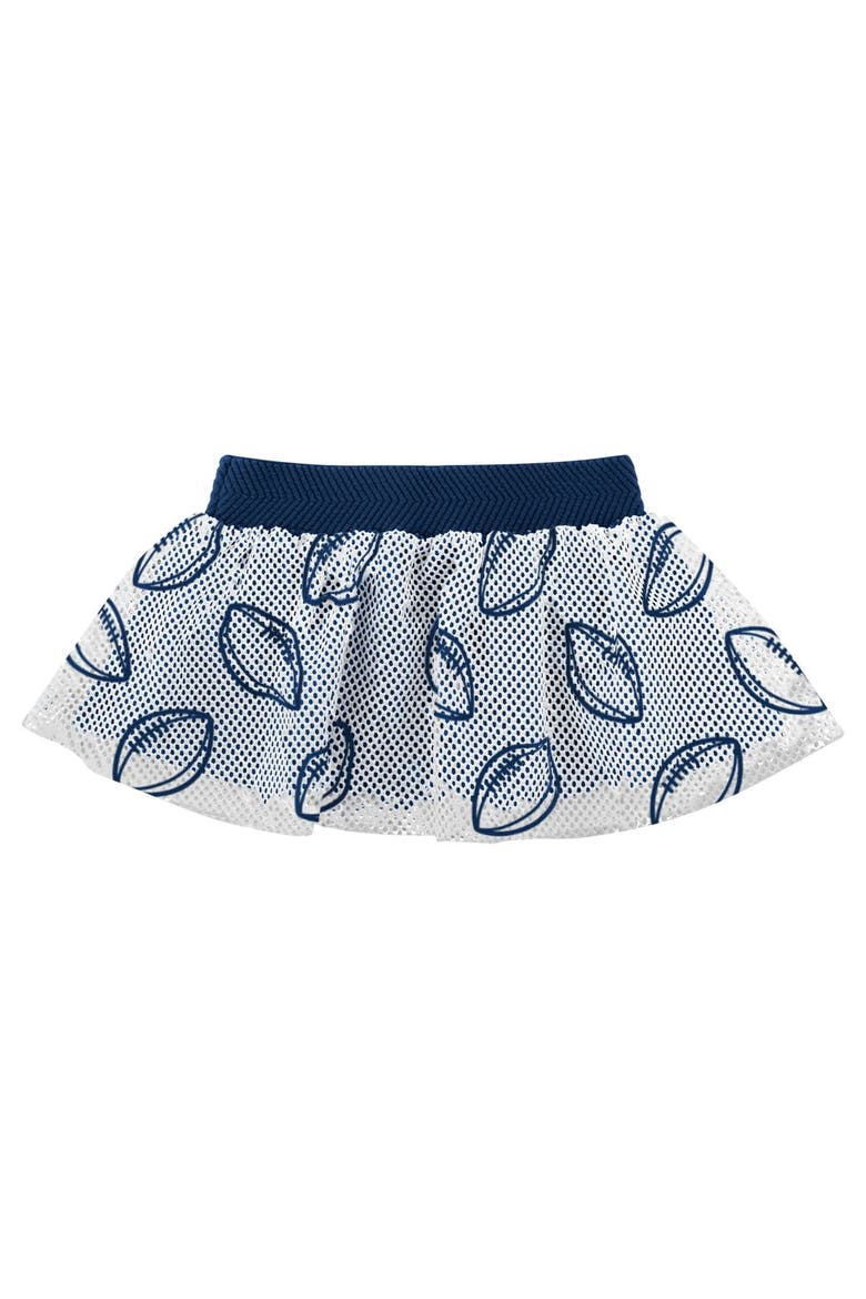Girls Infant Heather Gray/Navy Tennessee Titans All Dolled Up Three-Piece Bodysuit, Skirt & Booties Set, Alternate, color, Heather Gray