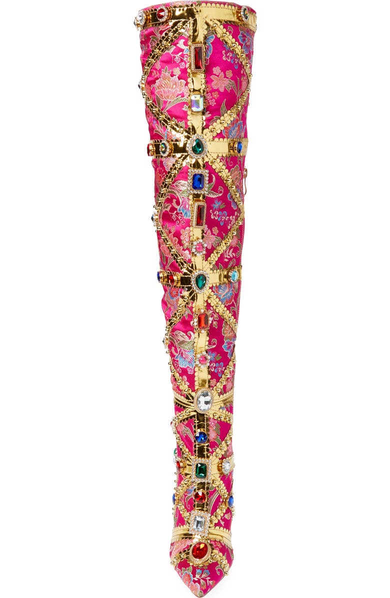 AZALEA WANG Berkley Knee High Boot, Alternate, color, Pink