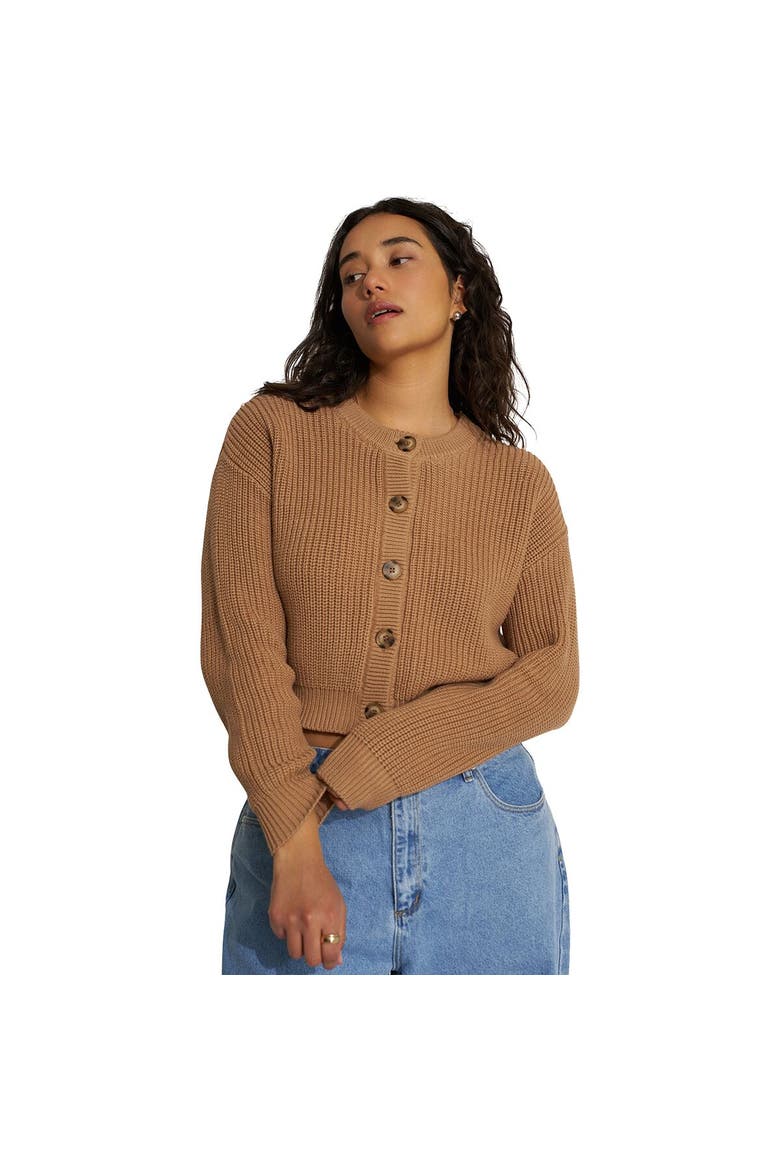 The Crop Cardi - Women's, Alternate, color, Camel