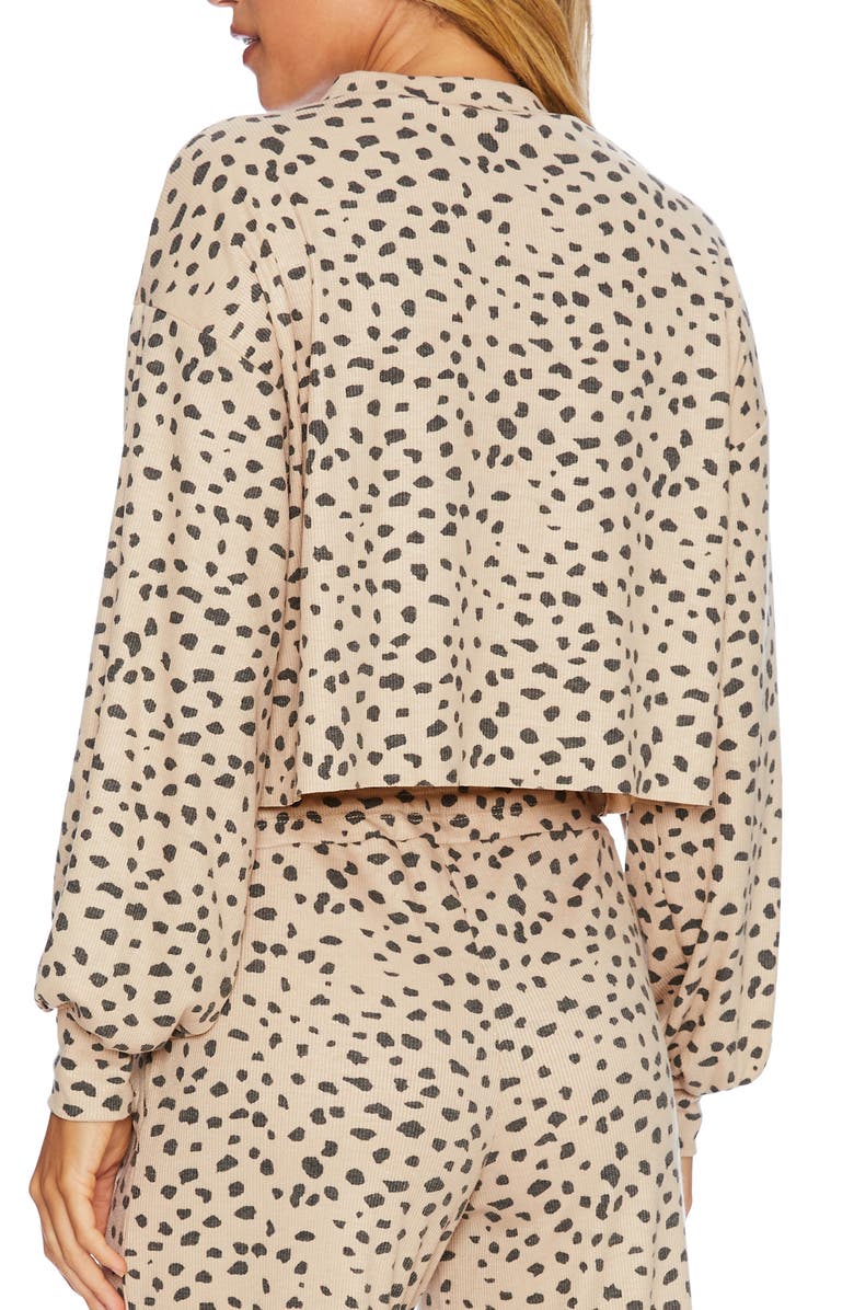 Beach Riot Ava Mock Neck Crop Top, Alternate, color, 