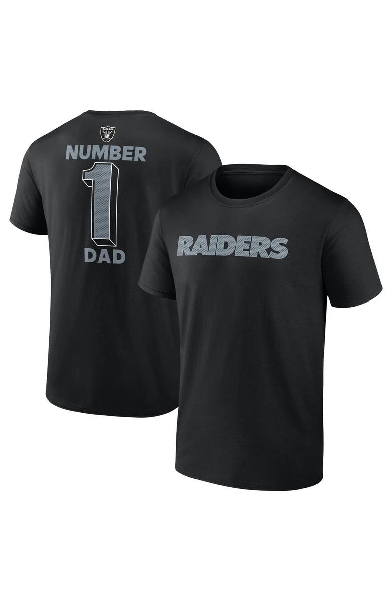 FANATICS Men's Fanatics  Black Las Vegas Raiders Big & Tall Number One Dad T-Shirt, Alternate, color, Black