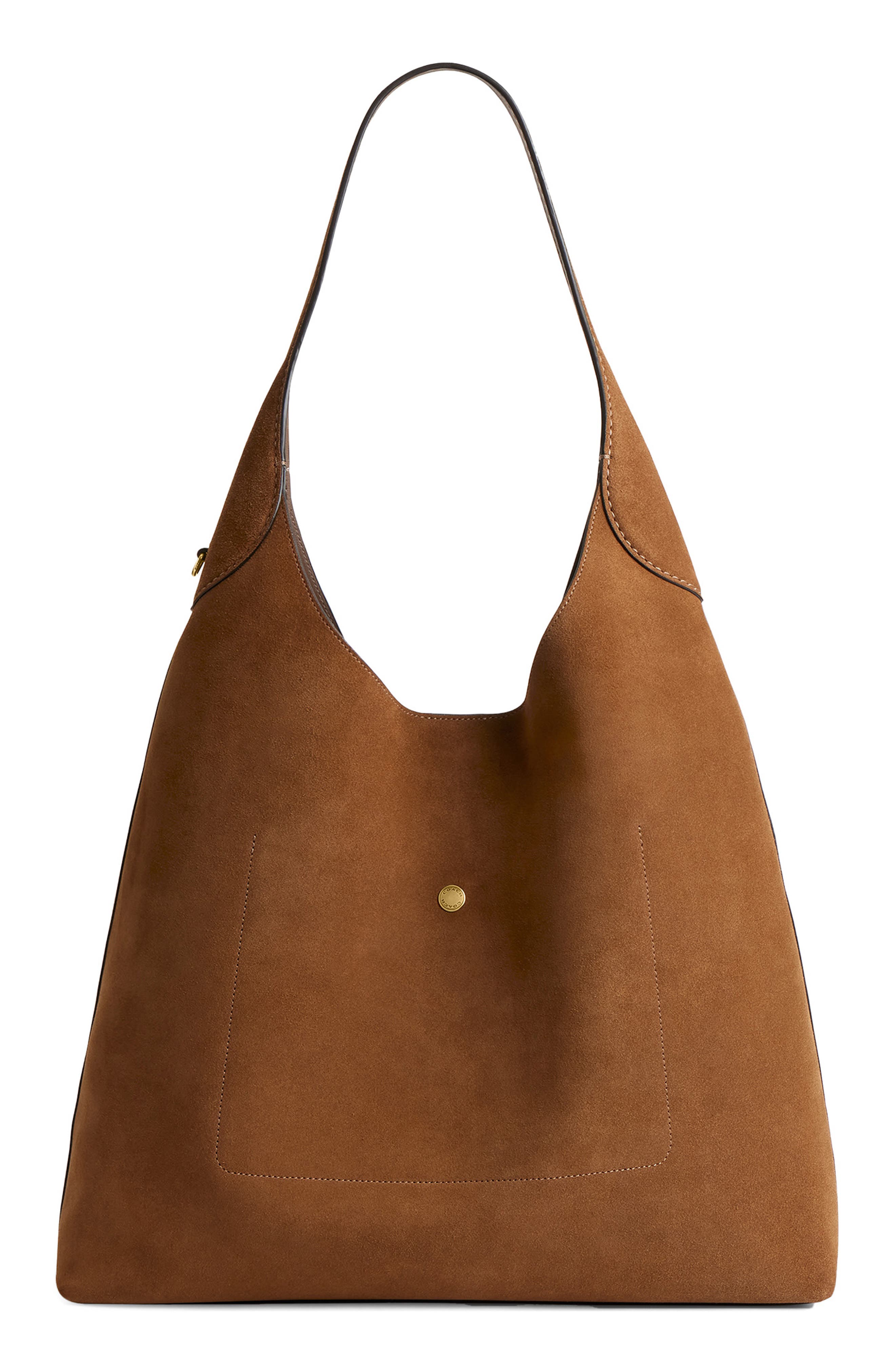 COACH Brooklyn 39 Suede Shoulder Bag, Alternate, color, 