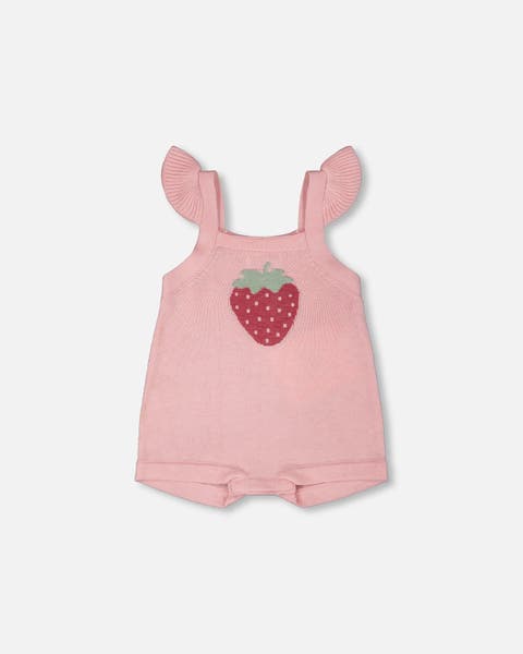 Knit Strawberry Romper (Baby)