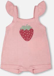 Deux par Deux Knit Strawberry Romper