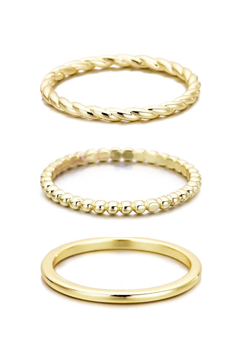 3-Piece Stackable Ring Set, Alternate, color, GOLD