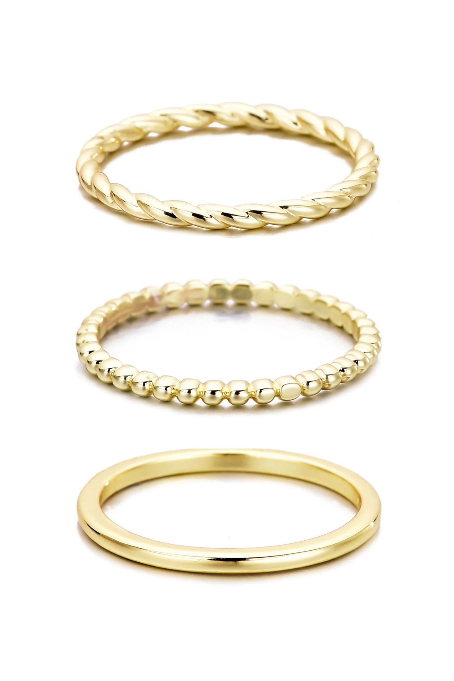 Sundance Stackable Rings Set Adornia 3-Piece Stackable Ring Set (Women) | Nordstromrack