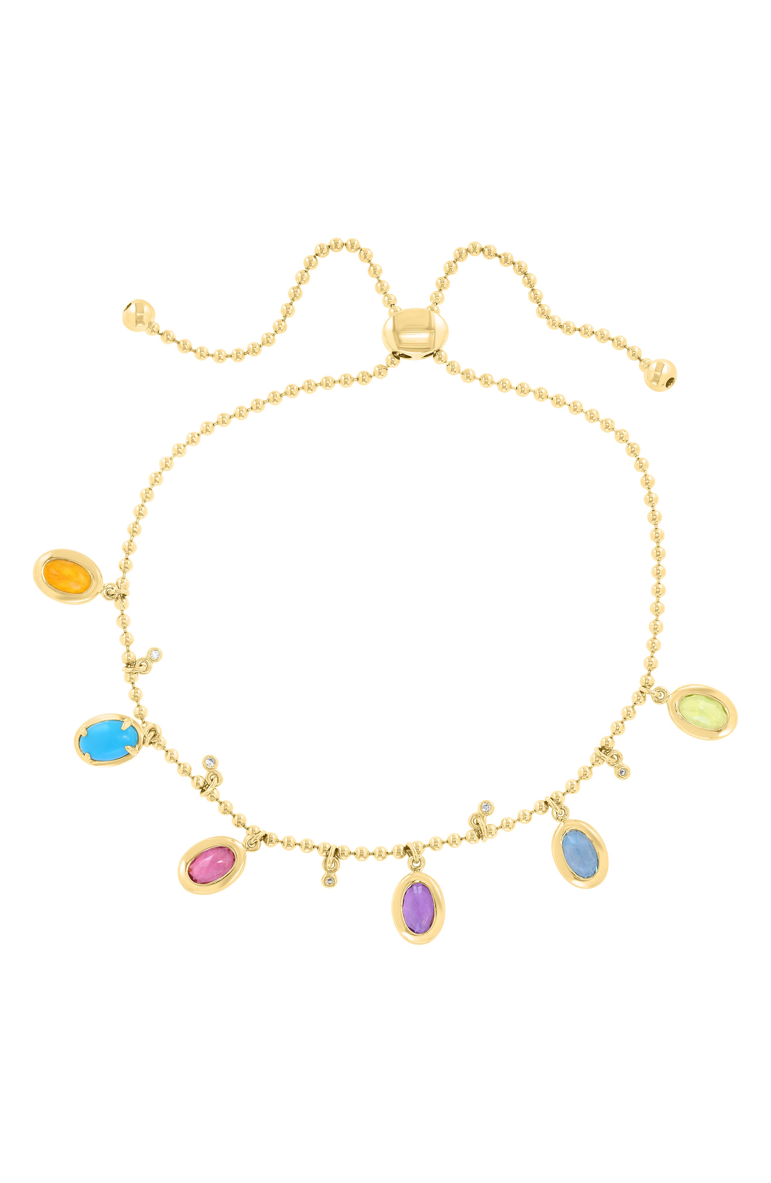 Diamond & Gemstone Chram Bracelet