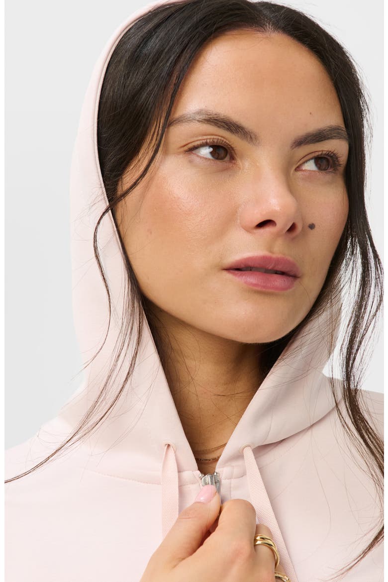 Sand Wash Cloudweight Full Zip Hoodie, Alternate, color, SUNDUST PINK