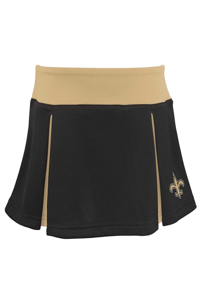 Girls Youth Black New Orleans Saints Spirit Two-Piece Cheerleader Set, Alternate, color, Black