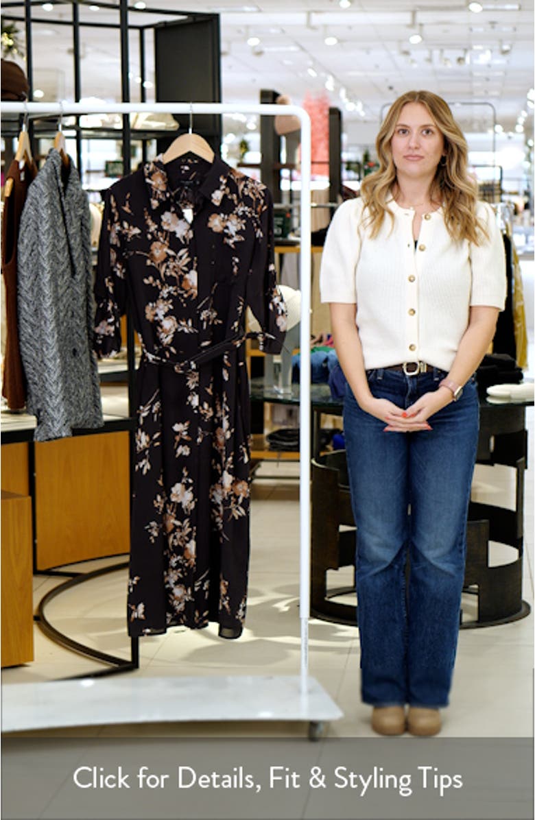 Mina Long Sleeve Midi Shirtdress, sales video thumbnail