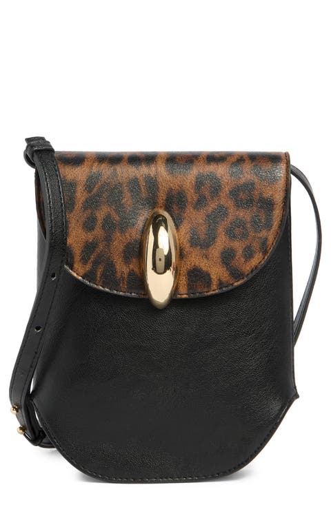 Perry Lizard Embossed Faux Leather Crossbody Bag
