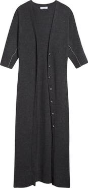 Rabanne Layered Look Wool Blend Sweater Dress