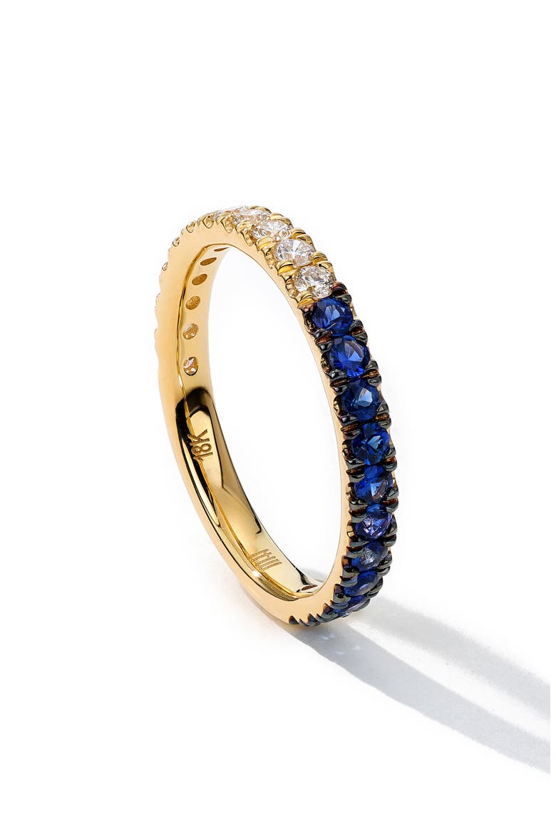 Half & Half Ring, Alternate, color, SAPPHIRE