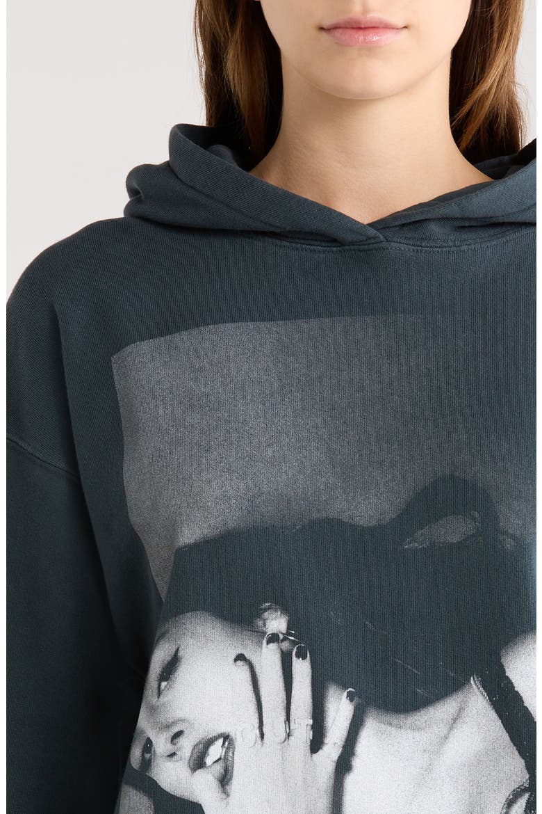 Olivia Rodrigo 'Guts' Album Cover Fleece Graphic Hoodie, Alternate, color, VINTAGE BLACK