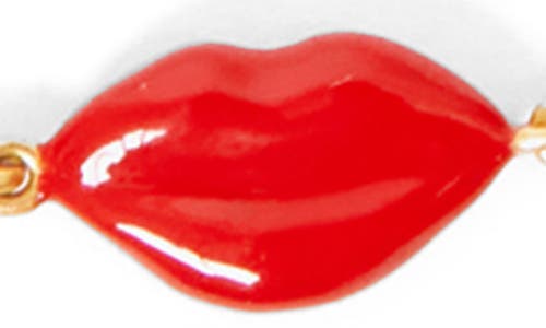 Clare V . Le Lips Necklace In Red