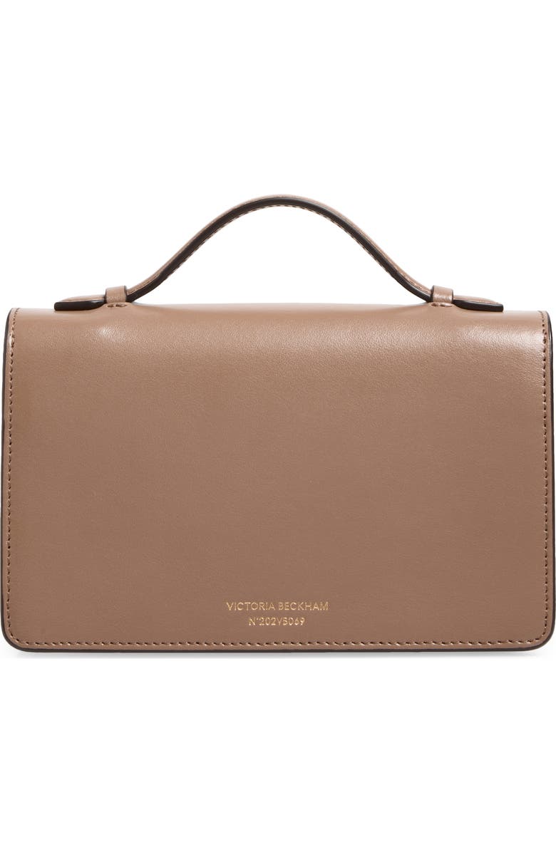 Victoria Beckham Small Dorian Leather Shoulder Bag, Alternate, color, Dove Grey
