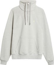 AMI PARIS Ami de Coeur Embroidered Quarter Zip Pullover