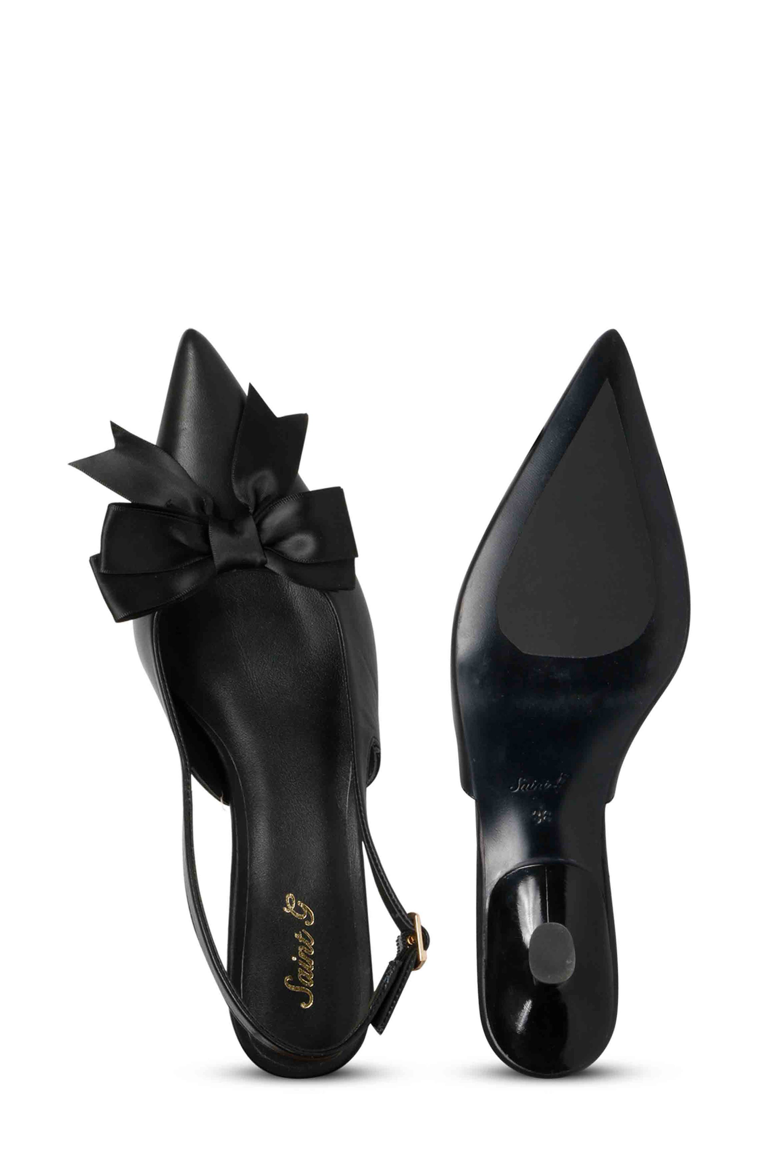 SAINT G Yuki Slingback Pointed Toe Pump, Alternate, color, Black