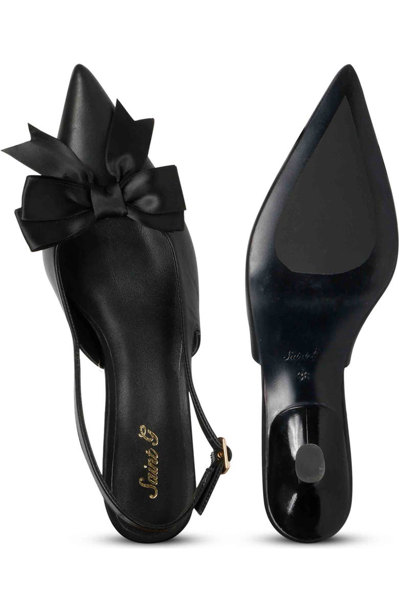 SAINT G Yuki Slingback Pointed Toe Pump, Alternate, color, Black