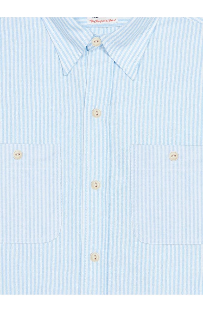 Fortela Woven Striped Patch Pocket Shirt, Alternate, color, Light Blue