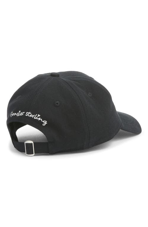 Frasier Sterling Dalmatian Canvas Baseball Cap In Black