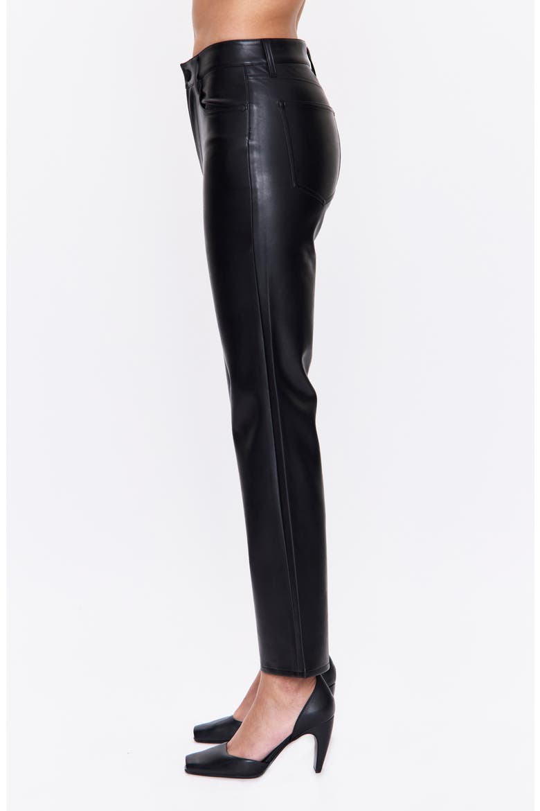 Ally Faux Leather Bootcut Pants, Alternate, color, ONYX