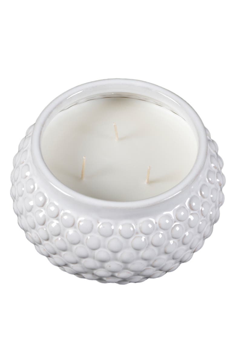 FLORA BUNDA Ceramic Hobnail Candle, Alternate, color, White
