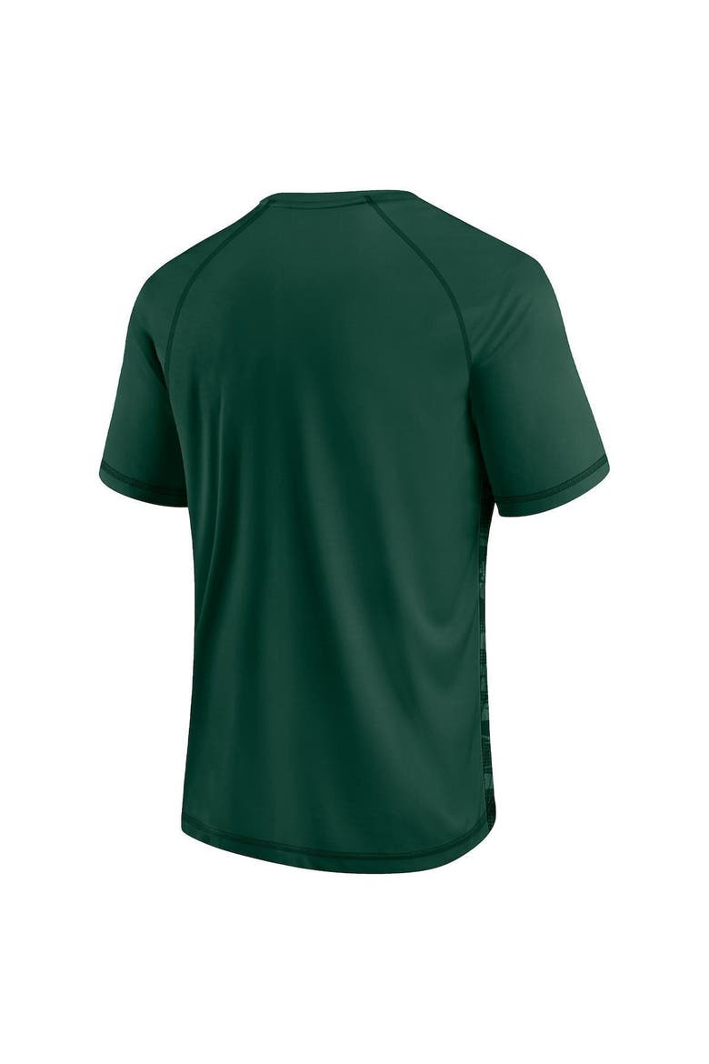 Men's Fanatics Branded Green Miami Hurricanes Arch Outline Raglan T-Shirt, Alternate, color, Green