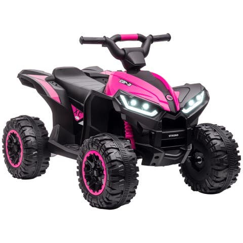 12V Kids ATV Quad Car with Forward & Backward, Wear-Resistant Wheels, Music