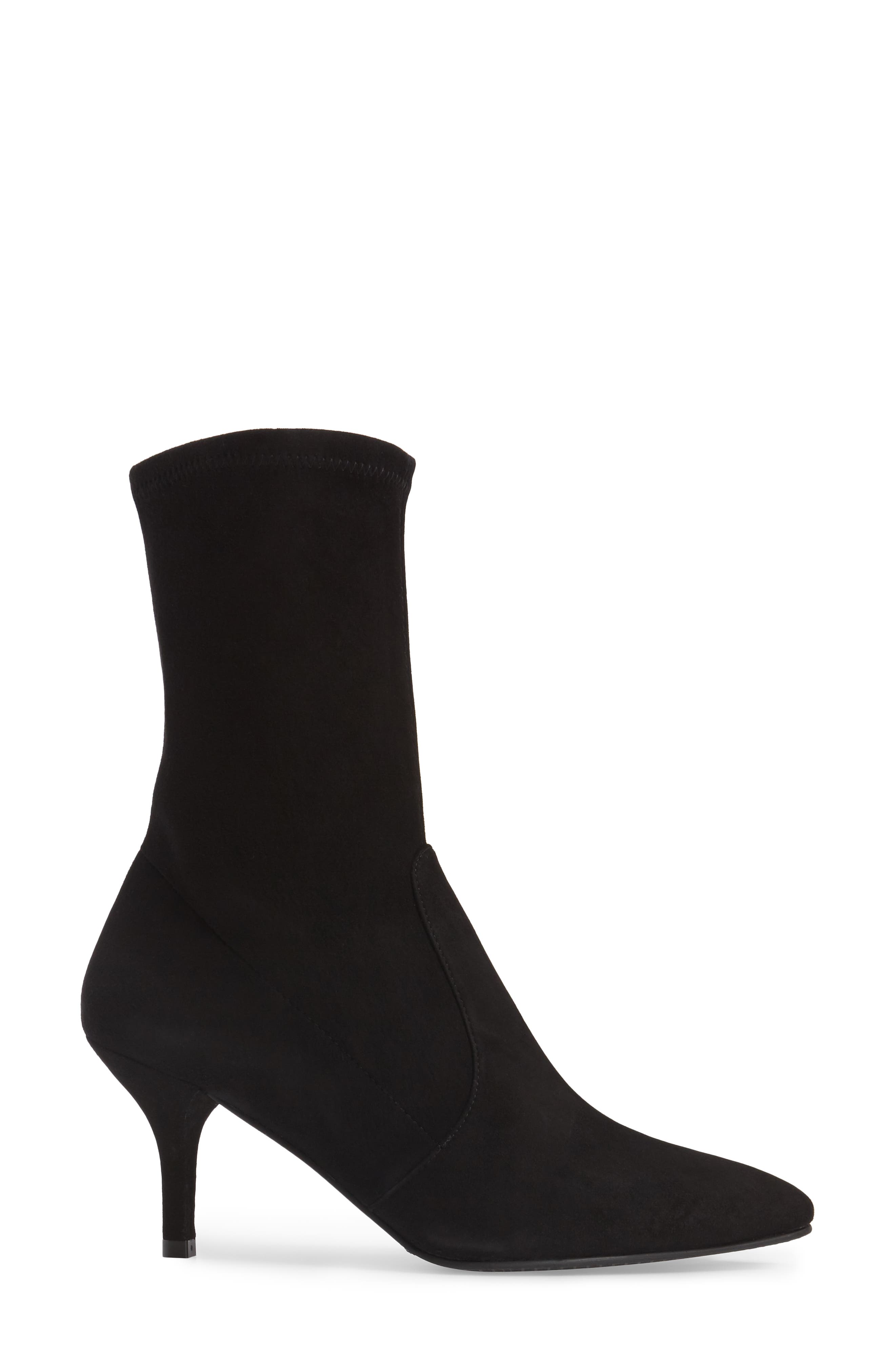 Cling Stretch Bootie, Alternate, color, BLACK SUEDE
