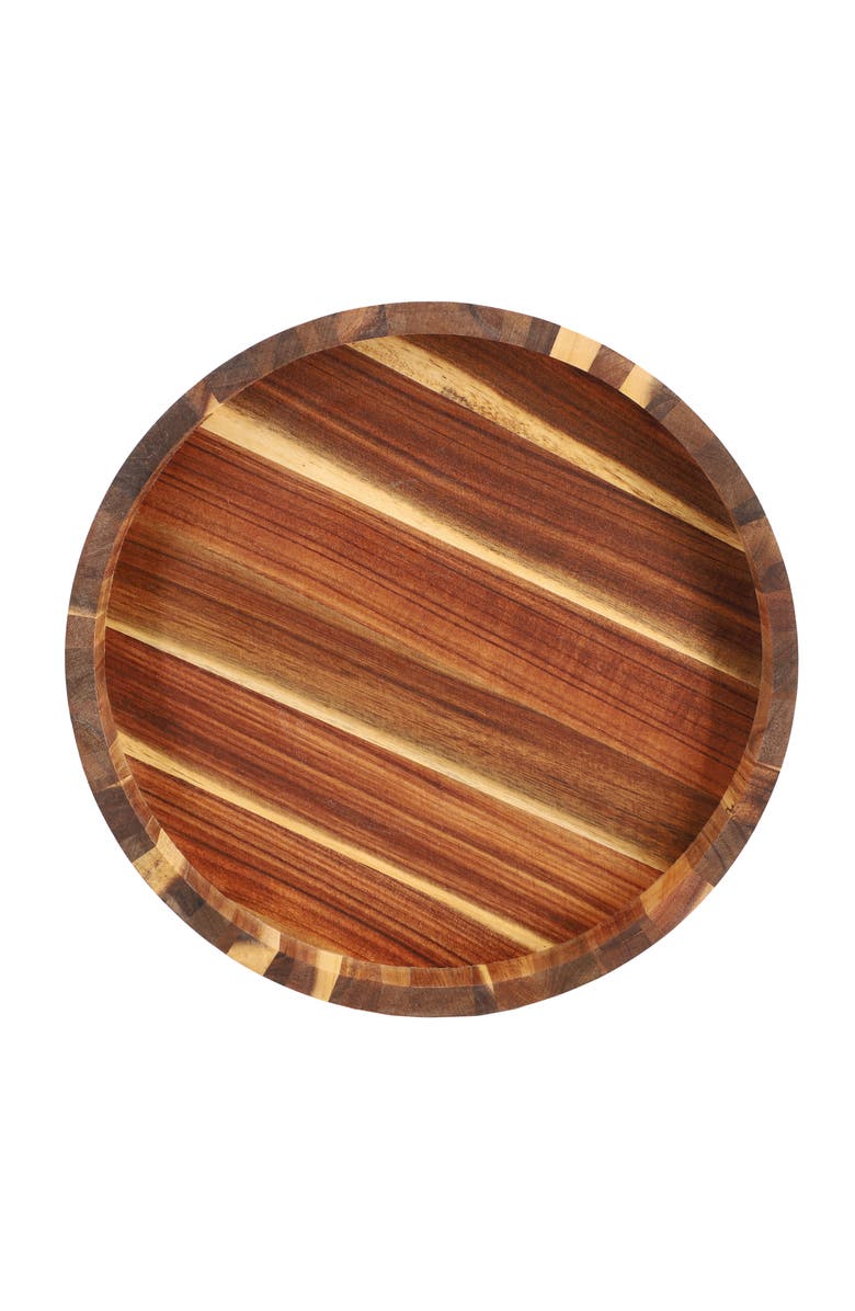 Megachef 13 Inch Acacia Wood Lazy Susan Tray, Alternate, color, Acacia
