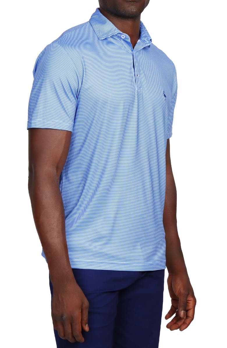 TailorByrd Micro Stripe Print Performance Polo, Alternate, color, Blue